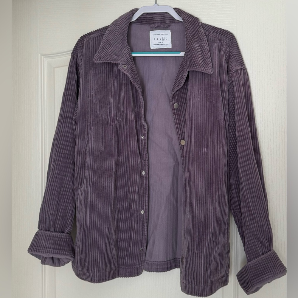 Purple corduroy jacket. SMOKE FREE HOME. Great condition